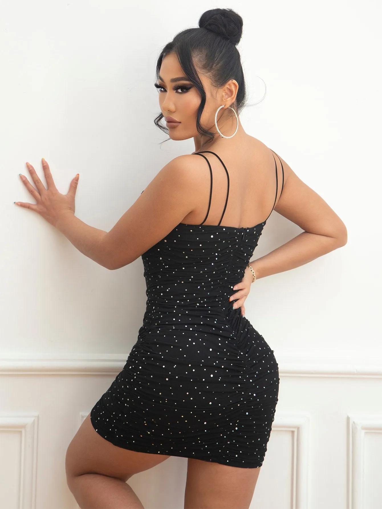 Sequin Double Strap Bodycon Dress