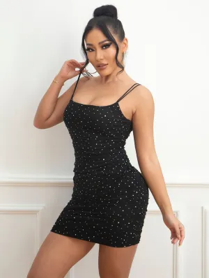Sequin Double Strap Bodycon Dress