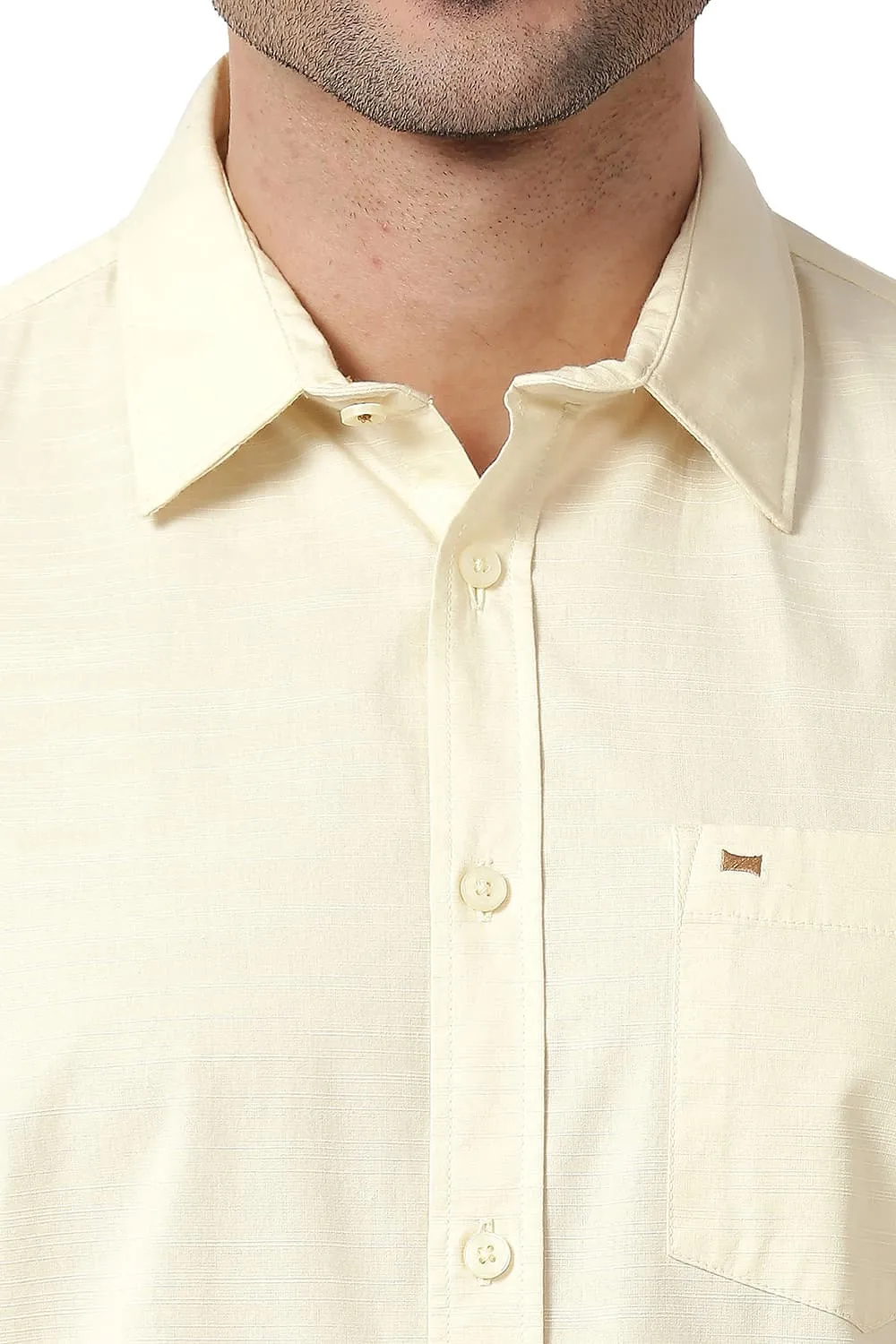 Slim Fit Cotton Slub Shirt