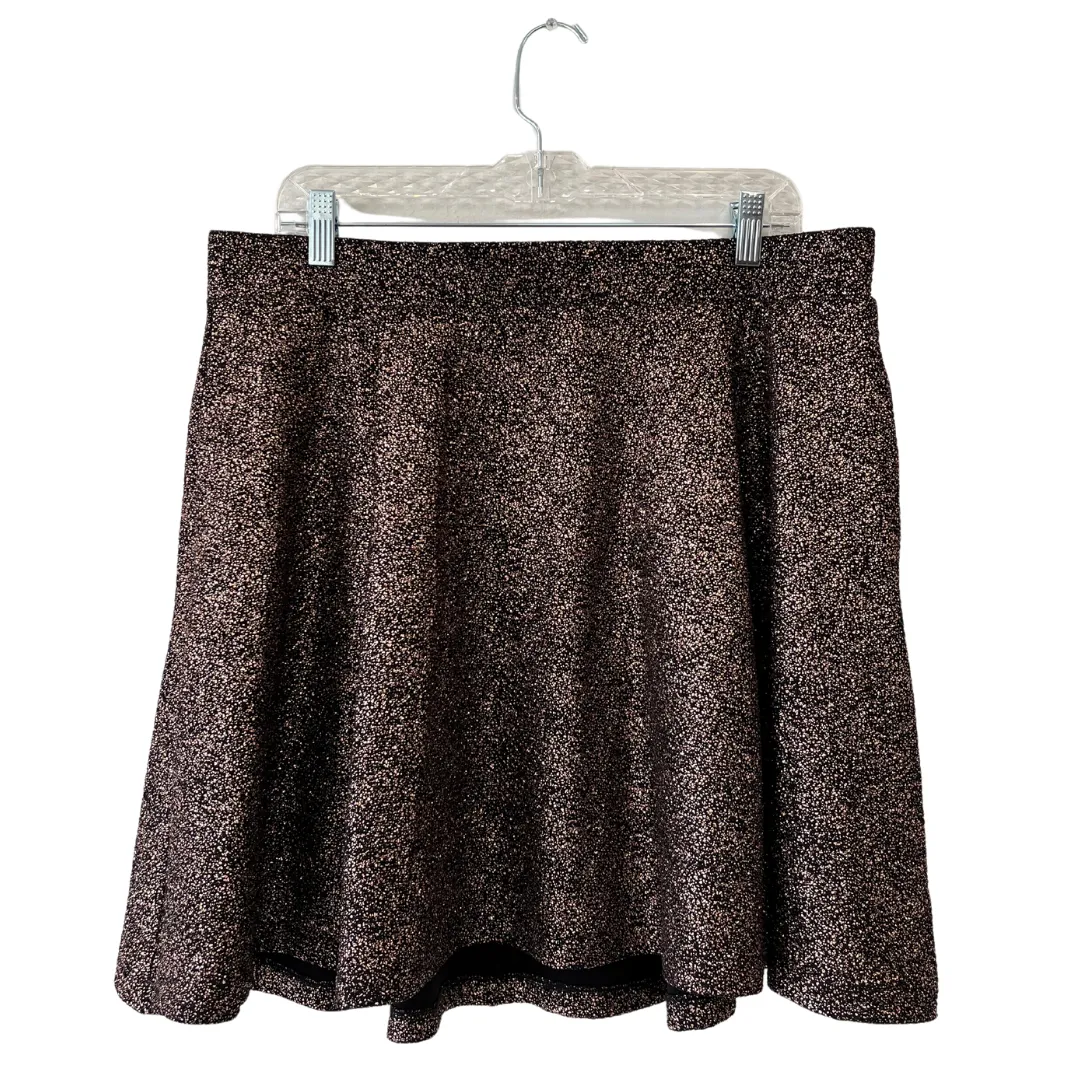 sparkly rose gold skater skirt - 1X
