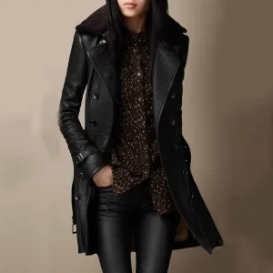 Tanja - Luxury Leather Trench Coat