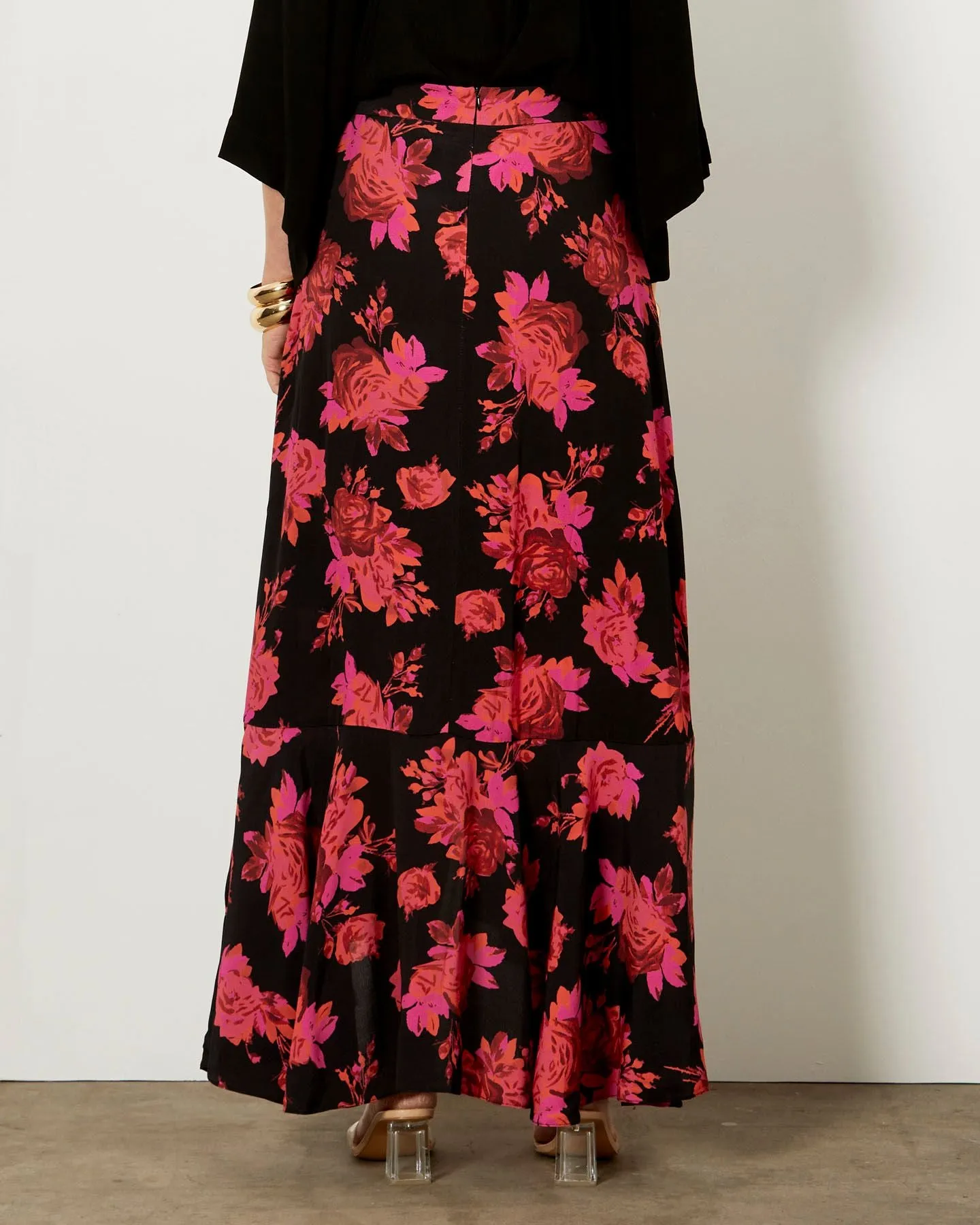 Walk Away Ruffle Skirt - Punch Floral
