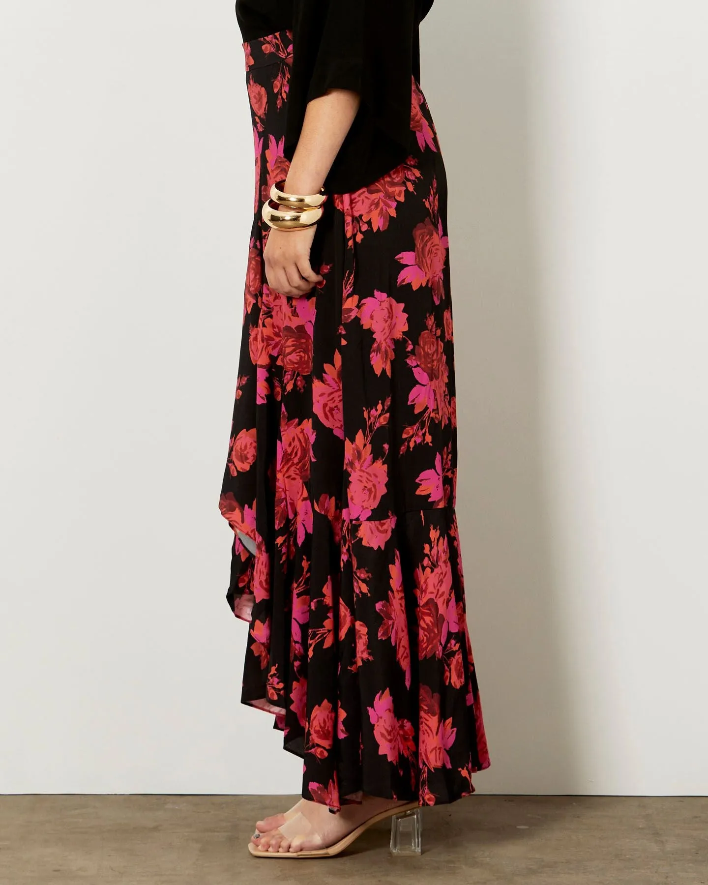 Walk Away Ruffle Skirt - Punch Floral