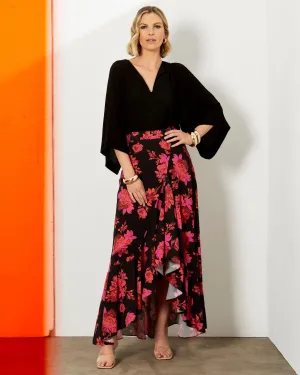 Walk Away Ruffle Skirt - Punch Floral