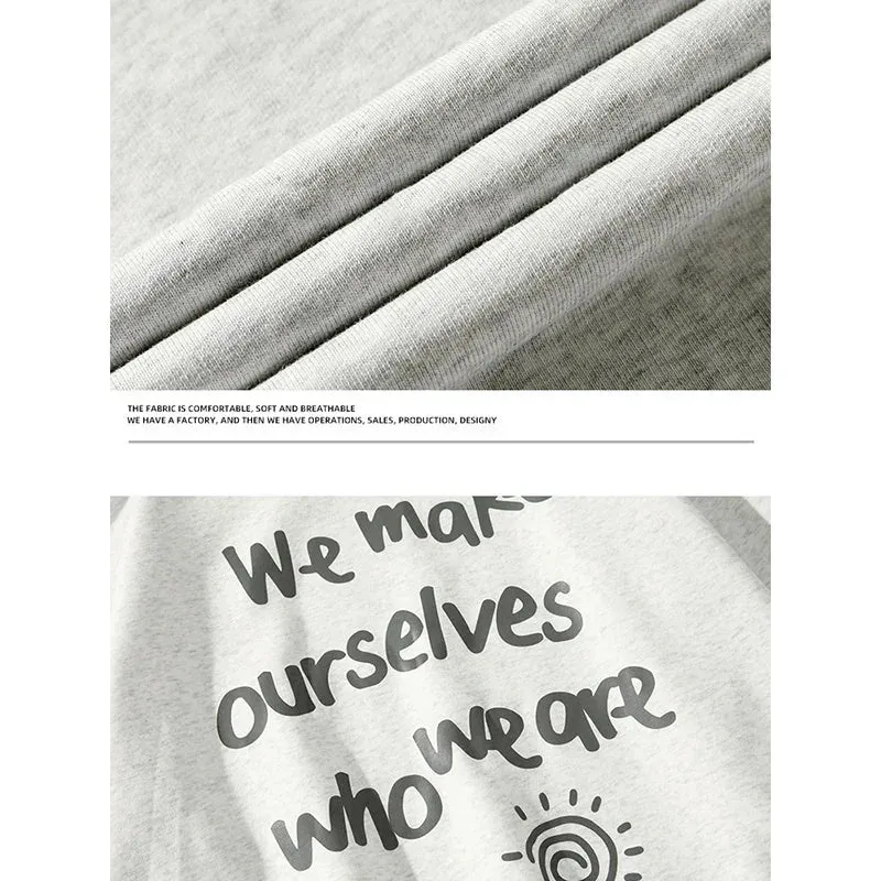 Wiaofellas  -  Brand Letter Print Sweatshirts Man O Neck Autumn Winter New Casual Sweatshirts for Couples Baggy Retro Streetwear