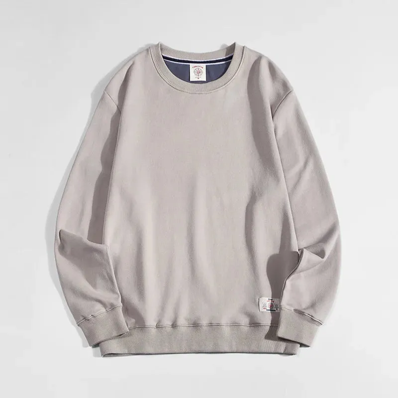 Wiaofellas  -  Men Oversized Sweatshirt Spring Autumn Casual Sweatshirts Soild Hip Pop Pullover Loose Fashion Sweatshirt Streetwear Men Clothes