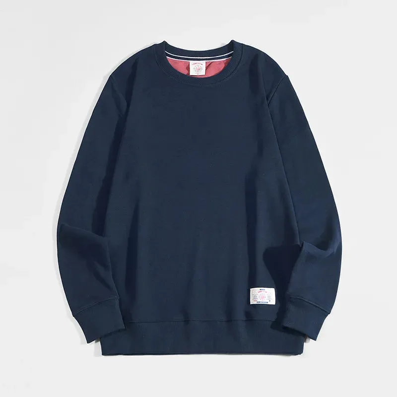 Wiaofellas  -  Men Oversized Sweatshirt Spring Autumn Casual Sweatshirts Soild Hip Pop Pullover Loose Fashion Sweatshirt Streetwear Men Clothes