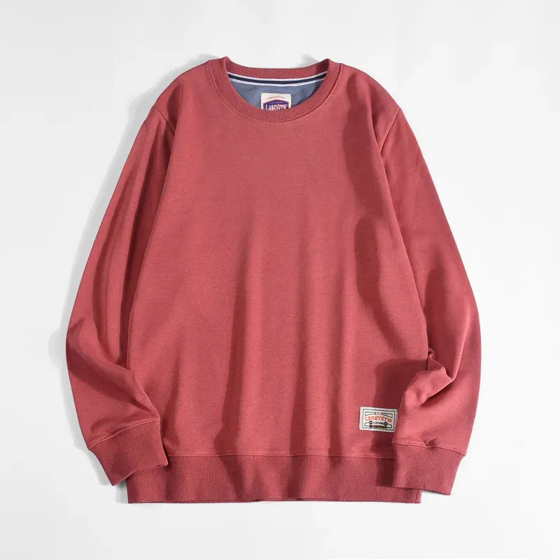 Wiaofellas  -  Men Oversized Sweatshirt Spring Autumn Casual Sweatshirts Soild Hip Pop Pullover Loose Fashion Sweatshirt Streetwear Men Clothes