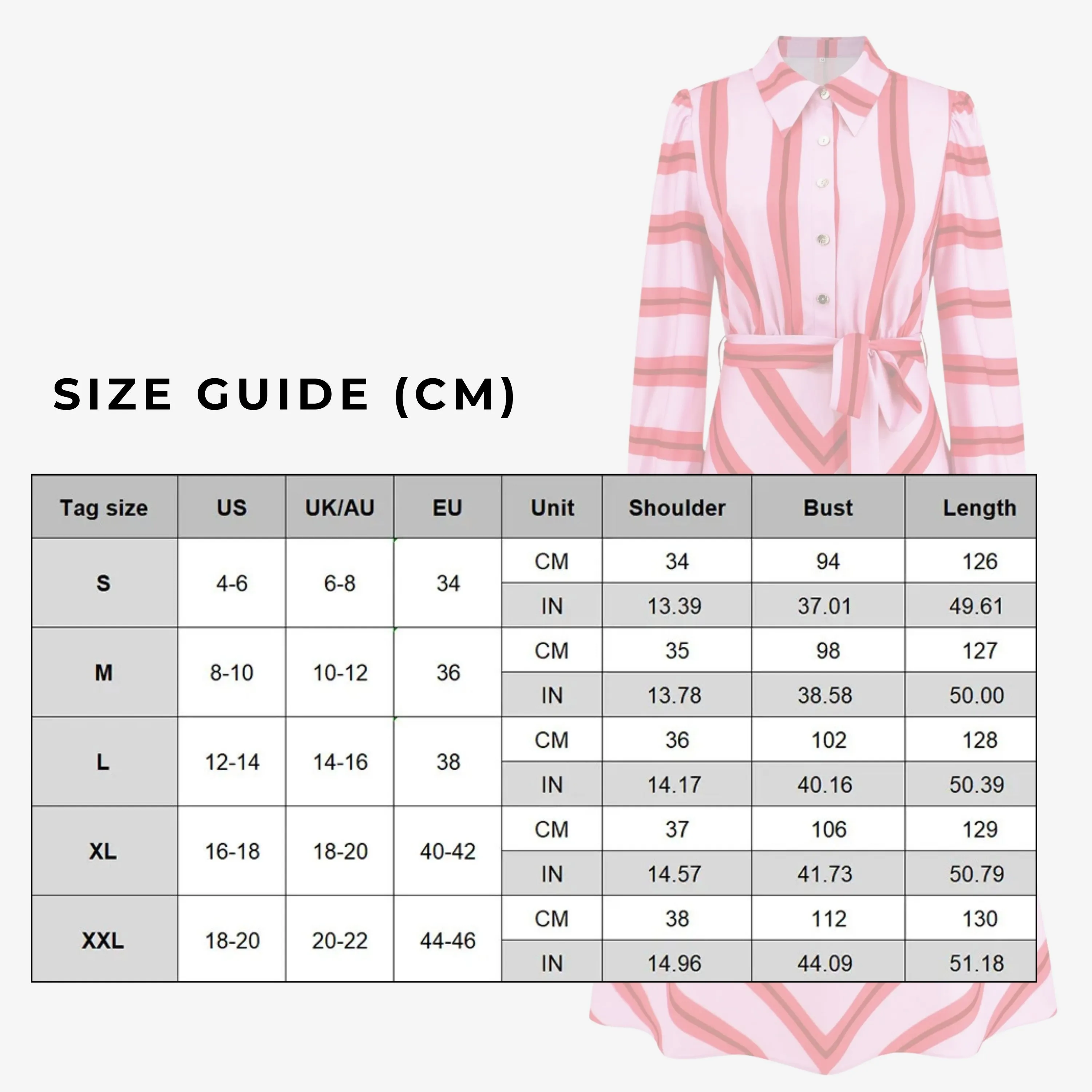 Women's Casual Colorful Stripes Slim-fit Shirt Dress with Belt