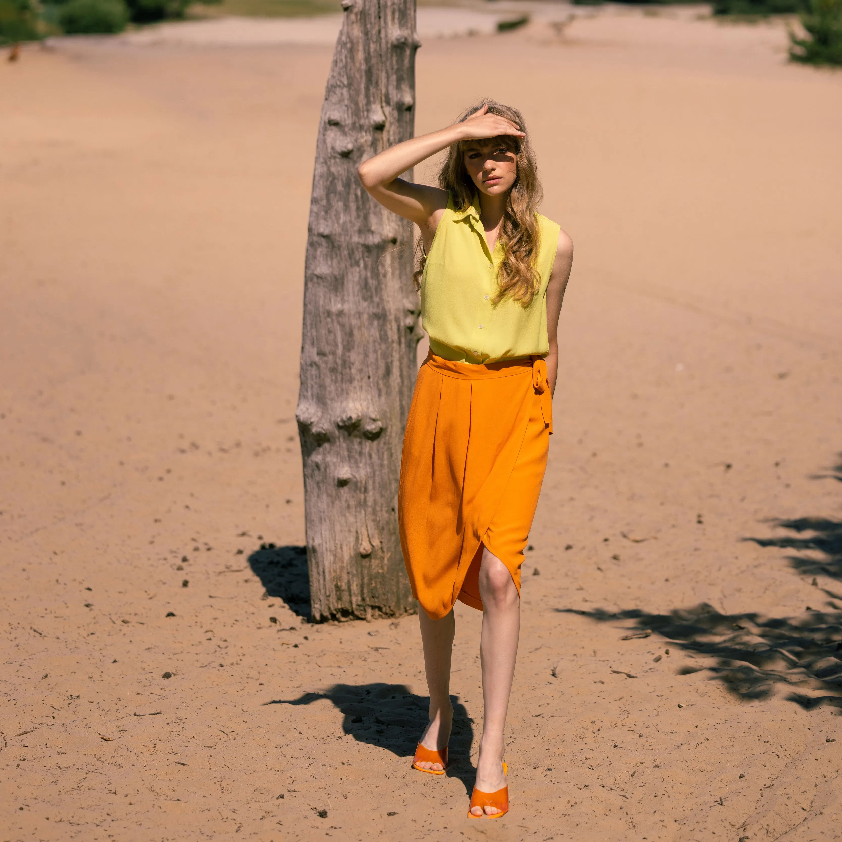 Wrap skirt Orange