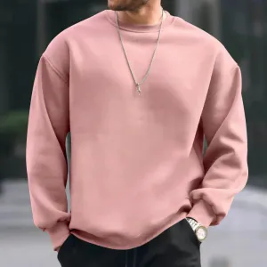 xiangtuibao Hip Hop Sweatshirts Men Oversize Loose Solid Color Long Sleeve Hoodie Mens Autumn Winter Casual O Neck Pullover Tops Streetwear
