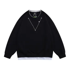 xiangtuibao Patchwork Sweatshirts Men Hip Hop Streetwear Casual Sweatshirt Pullover Male Tops Long Sleeve Black Oversize Japanese