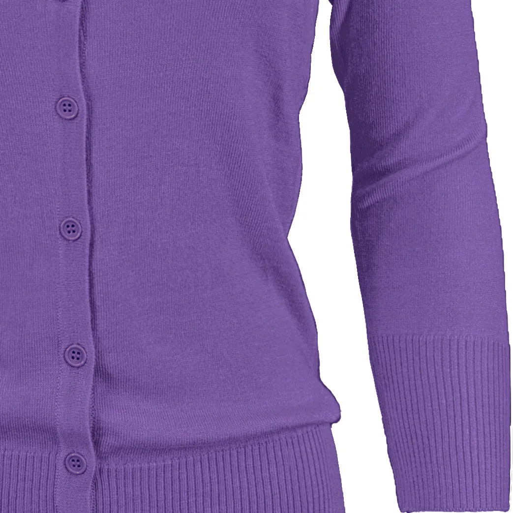 YEMAK Women's 3/4 Sleeve Crewneck Cardigan Sweater CO079PL PLUS size (1X-3X) Color (2 of 2)