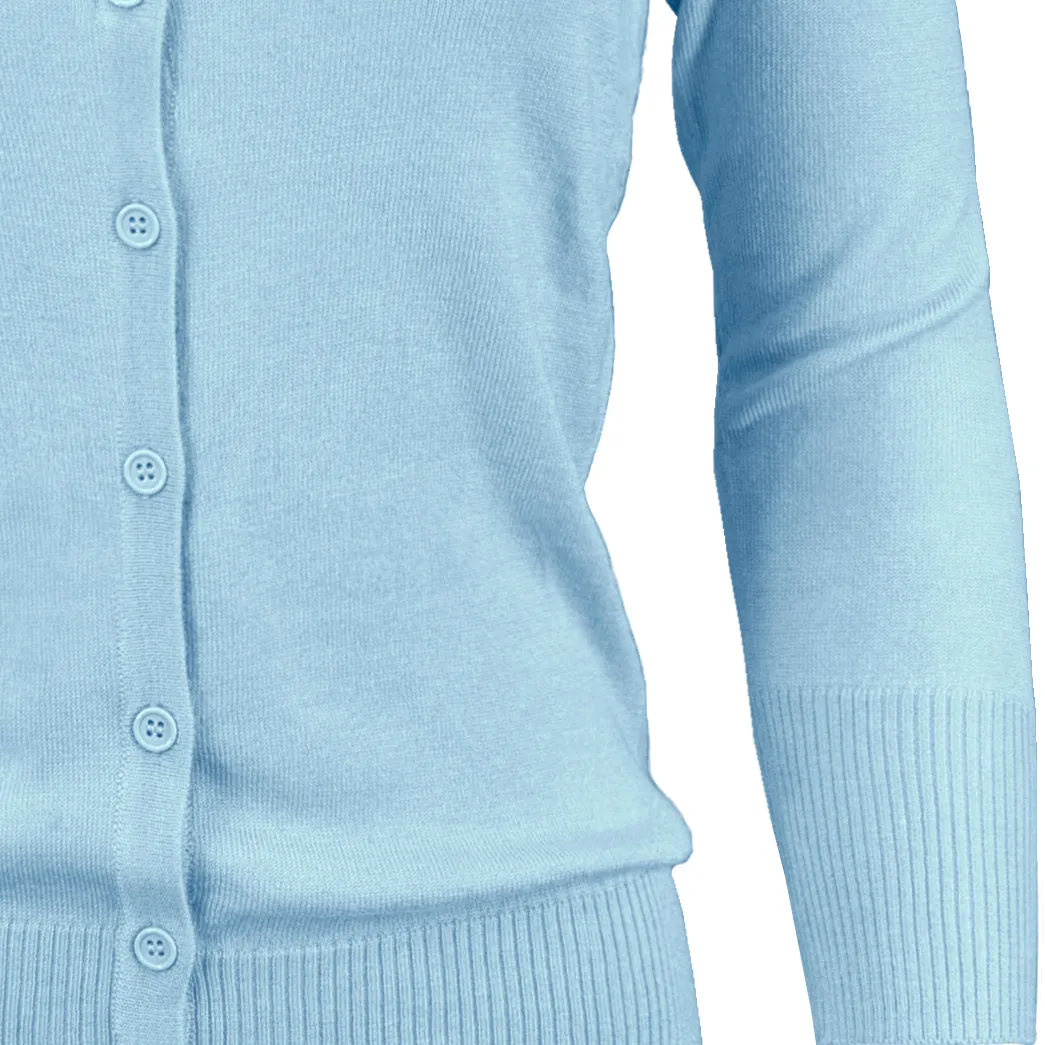 YEMAK Women's 3/4 Sleeve Crewneck Cardigan Sweater CO079PL PLUS size (1X-3X) Color (2 of 2)