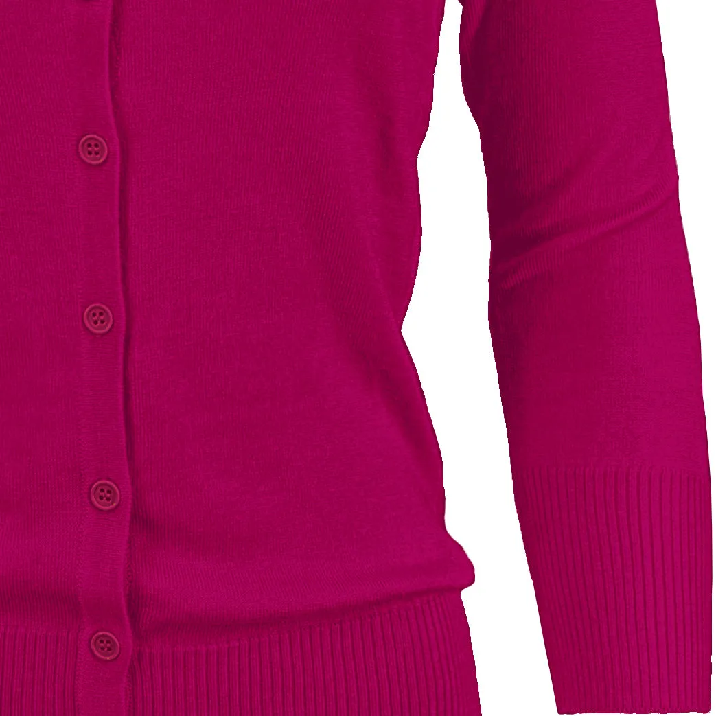 YEMAK Women's 3/4 Sleeve Crewneck Cardigan Sweater CO079PL PLUS size (1X-3X) Color (2 of 2)