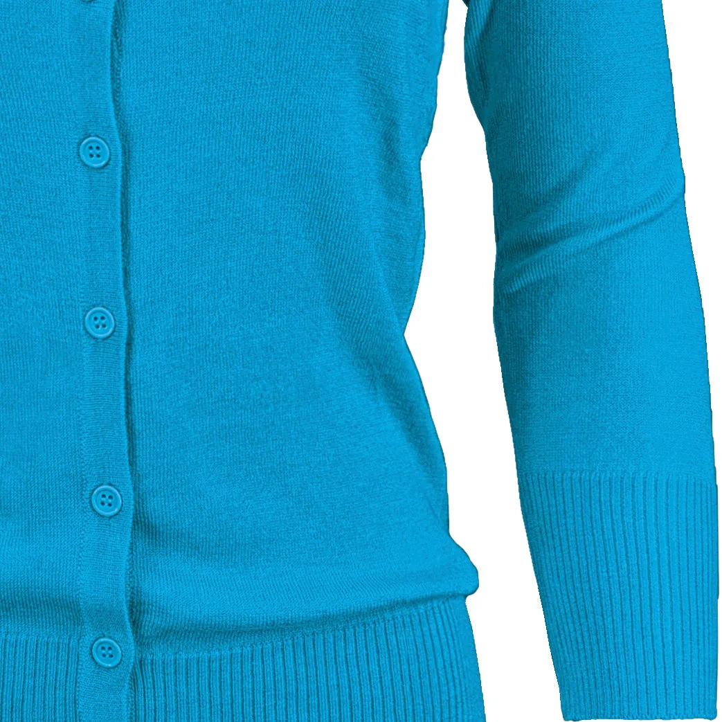 YEMAK Women's 3/4 Sleeve Crewneck Cardigan Sweater CO079PL PLUS size (1X-3X) Color (2 of 2)