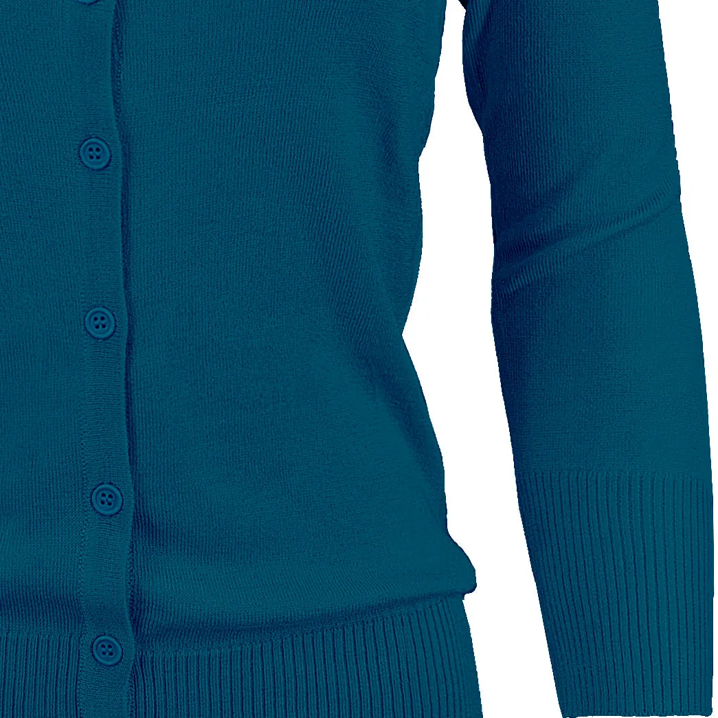 YEMAK Women's 3/4 Sleeve Crewneck Cardigan Sweater CO079PL PLUS size (1X-3X) Color (2 of 2)