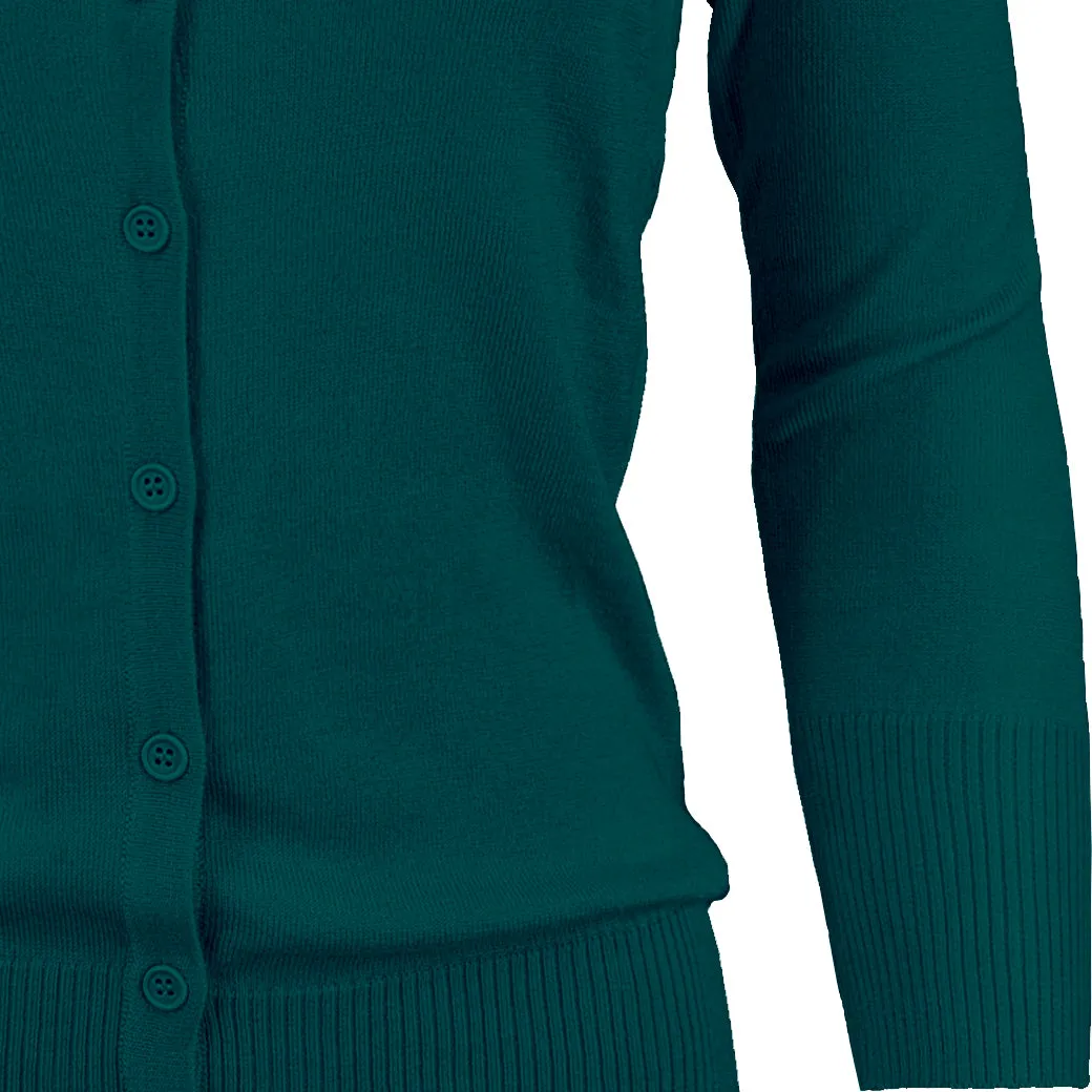 YEMAK Women's 3/4 Sleeve Crewneck Cardigan Sweater CO079PL PLUS size (1X-3X) Color (2 of 2)