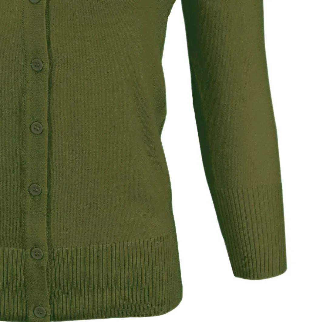 YEMAK Women's 3/4 Sleeve V-Neck Cardigan Sweater CO078PL (1X-3X) PLUS size Option (2 of 2)