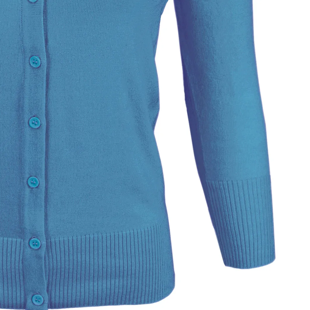 YEMAK Women's 3/4 Sleeve V-Neck Cardigan Sweater CO078PL (1X-3X) PLUS size Option (2 of 2)