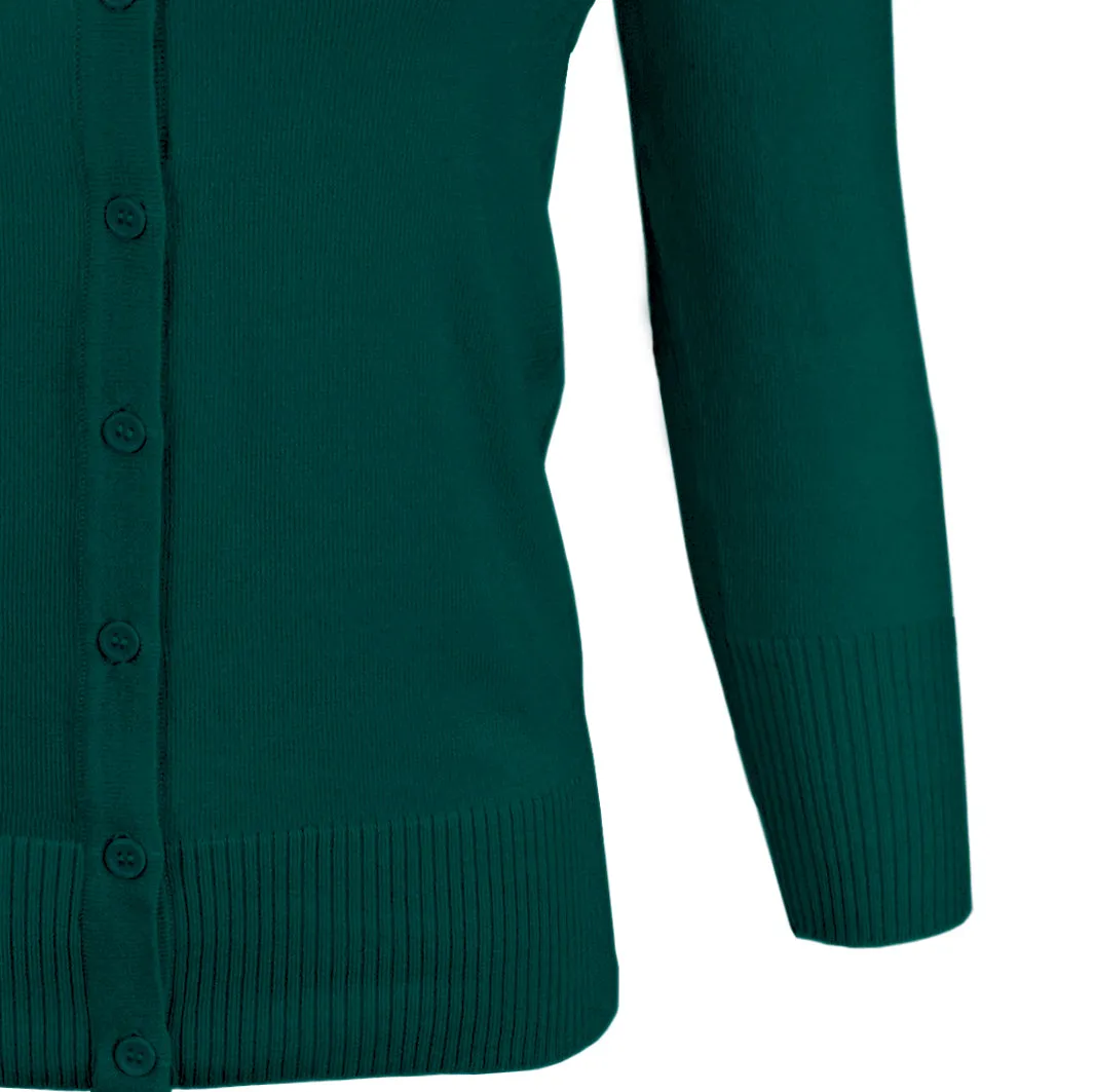 YEMAK Women's 3/4 Sleeve V-Neck Cardigan Sweater CO078PL (1X-3X) PLUS size Option (2 of 2)