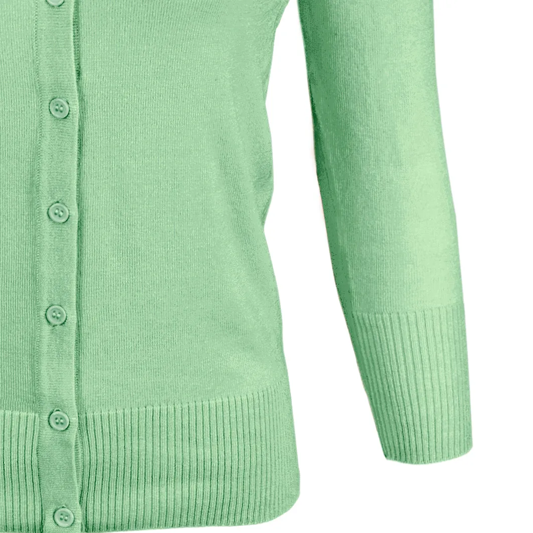 YEMAK Women's 3/4 Sleeve V-Neck Cardigan Sweater CO078PL (1X-3X) PLUS size Option (2 of 2)