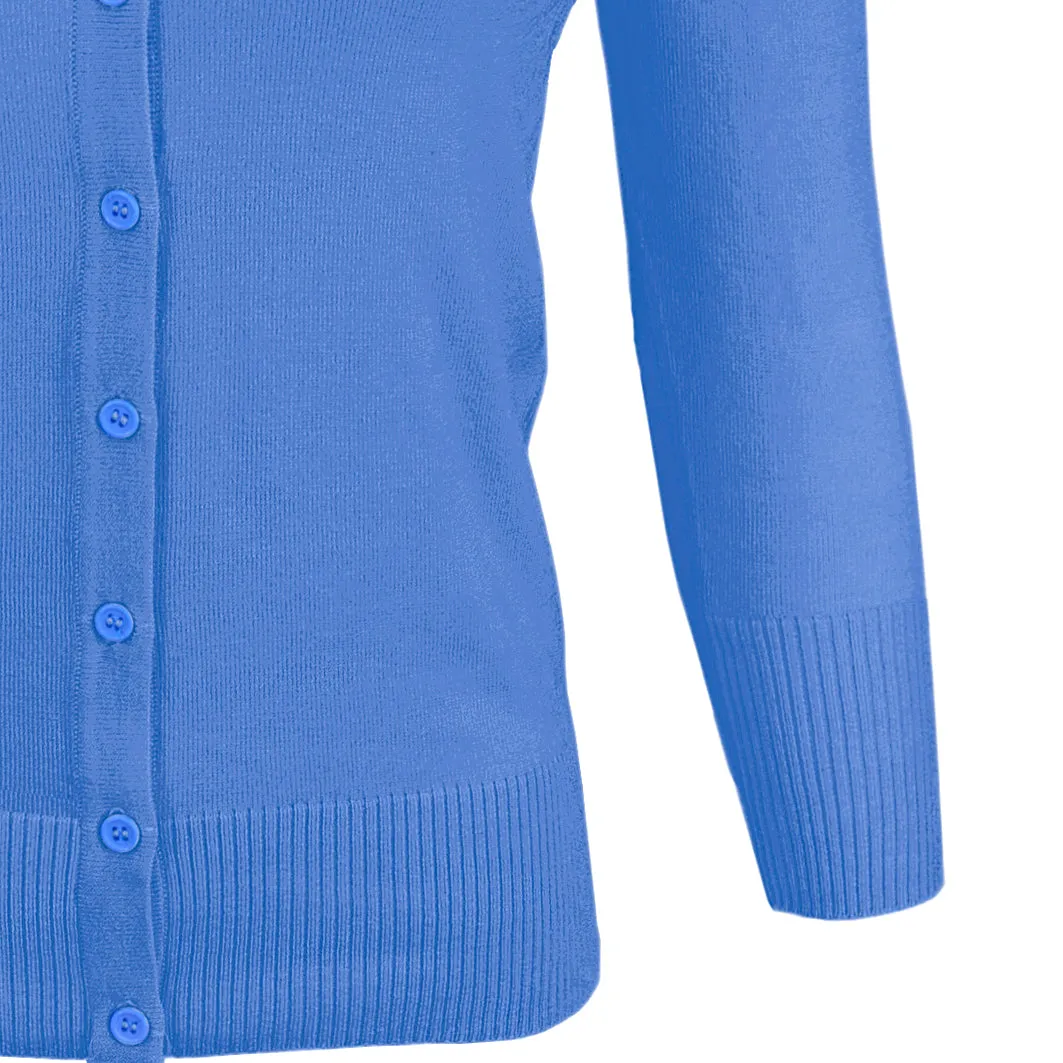 YEMAK Women's 3/4 Sleeve V-Neck Cardigan Sweater CO078PL (1X-3X) PLUS size Option (2 of 2)