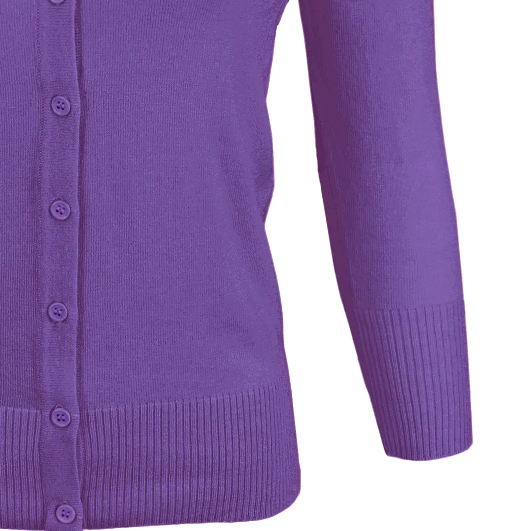 YEMAK Women's 3/4 Sleeve V-Neck Cardigan Sweater CO078PL (1X-3X) PLUS size Option (2 of 2)