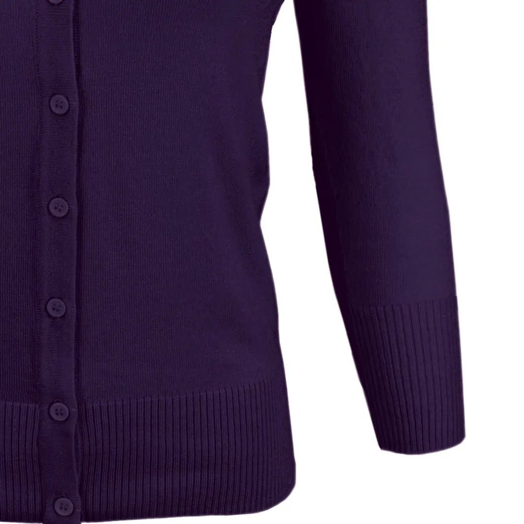 YEMAK Women's 3/4 Sleeve V-Neck Cardigan Sweater CO078PL (1X-3X) PLUS size Option (2 of 2)